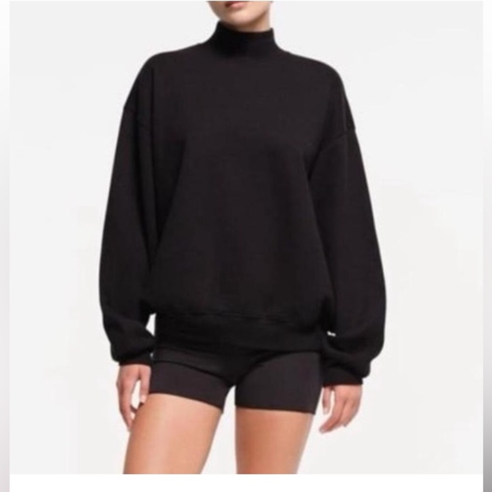 SKIMS Black Women's Oversized Sweater Onyx